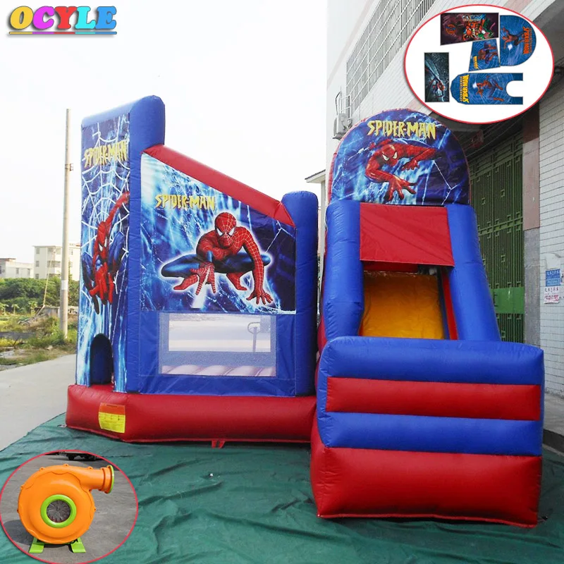 

hot OCYLE commodity free shipping PVC 7.5x4.5x4m tarpaulin inflatable bouncers with slide for kids and baby