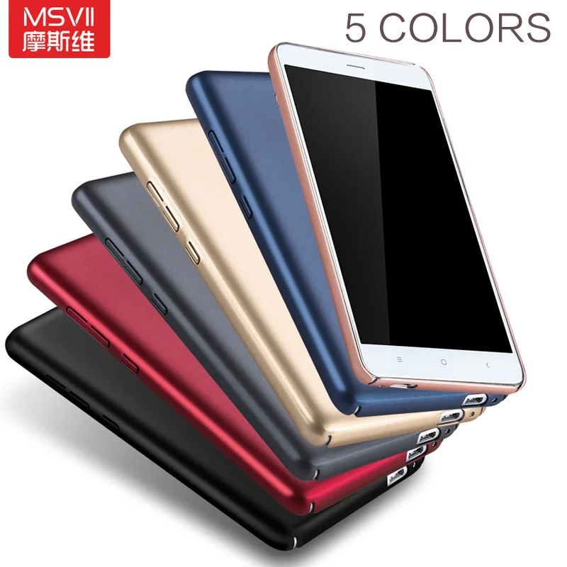 Msvii For Xiaomi Redmi Note 3 Case PC Luxury Simple Protection xiomi Pro prime global Back Cover Note3 |