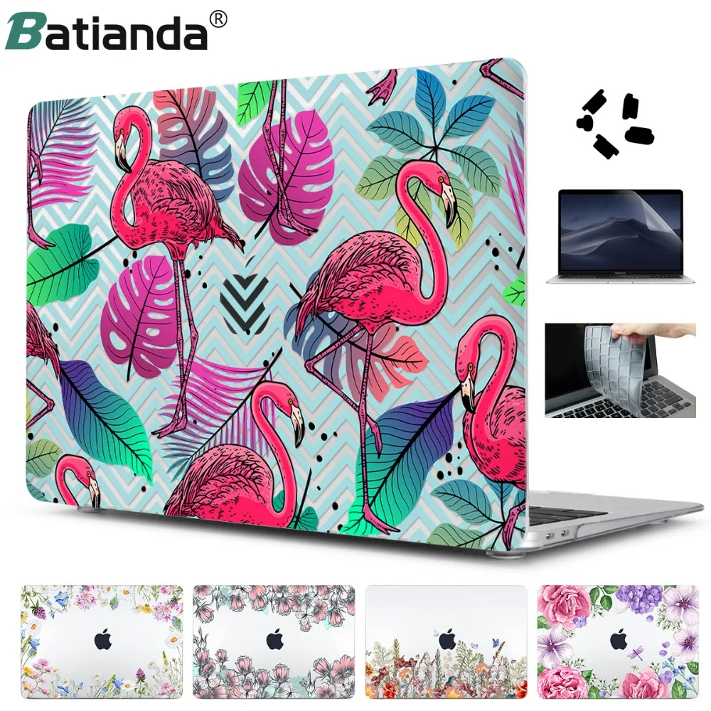 Чехол с цветочным фламинго для Macbook Air Pro retina 11 12 13 15 2018 A1932 чехол macbook 3 6 ноутбука