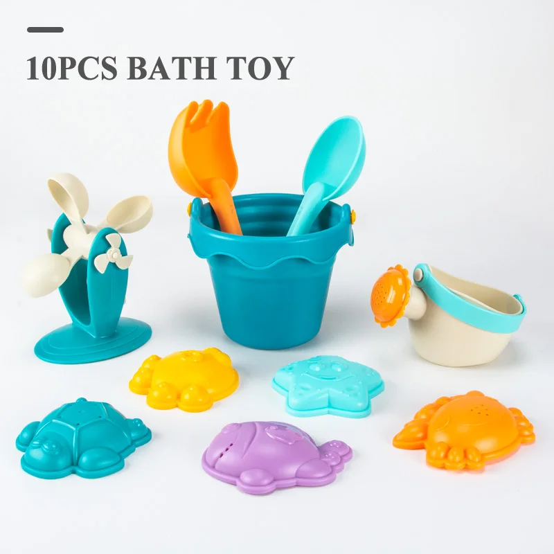 he0215 sand toy Huanger 21 шт. набор игрушек для ванной/пляжа безопасные резиновые формы для песка ведро грабли песок колесо воды открытый пляж игрушки для мальчиков подарки - Цвет: he0215 sand toy