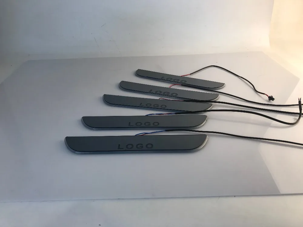 

Osmrk LED moving door scuff plate Nerf Bars & Running Boards door sill light overlays for Fiat, top quality