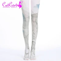 ruin cg7 womens tights sky gradient stockings bird printed female and girl tights