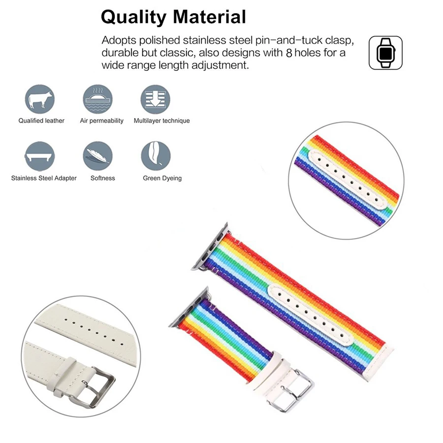Ремешок нейлоновый Плетеный для apple watch 42 мм 38 кожаный спортивный браслет iWatch Series