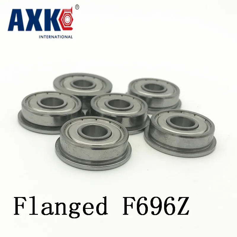 

Axk F696zz Bearing Abec-5 (10pcs) 6*15*5 Mm Flanged F696z Ball Bearings F696 Zz F619/6zz