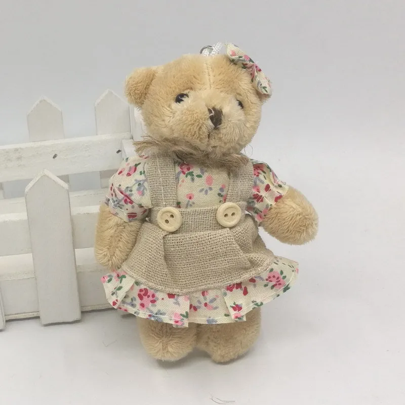 2 шт./лот пара медвежат кролик плюшевые игрушки цветочная ткань плюшевый медведь