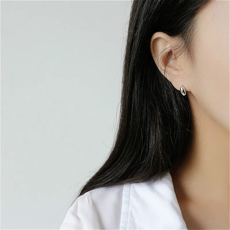 Женские серьги-гвоздики Flyleaf простые блестящие серьги из стерлингового серебра