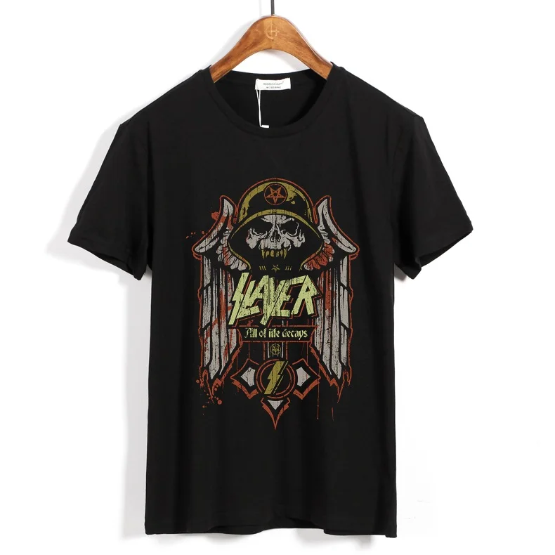13 видов конструкций Harajuku группа SLAYER футболка в роковом стиле рубашка панк Hardrock