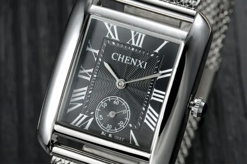 Новый топ люксовый бренд chenxi кварц часы из нержавеющей стали пояс сетки мужчины