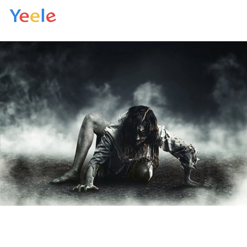 

Yeele Vinyl Scary Zombie Children Happy Halloween Party Photography Background Night Photocall Backdrop For Photo Studio