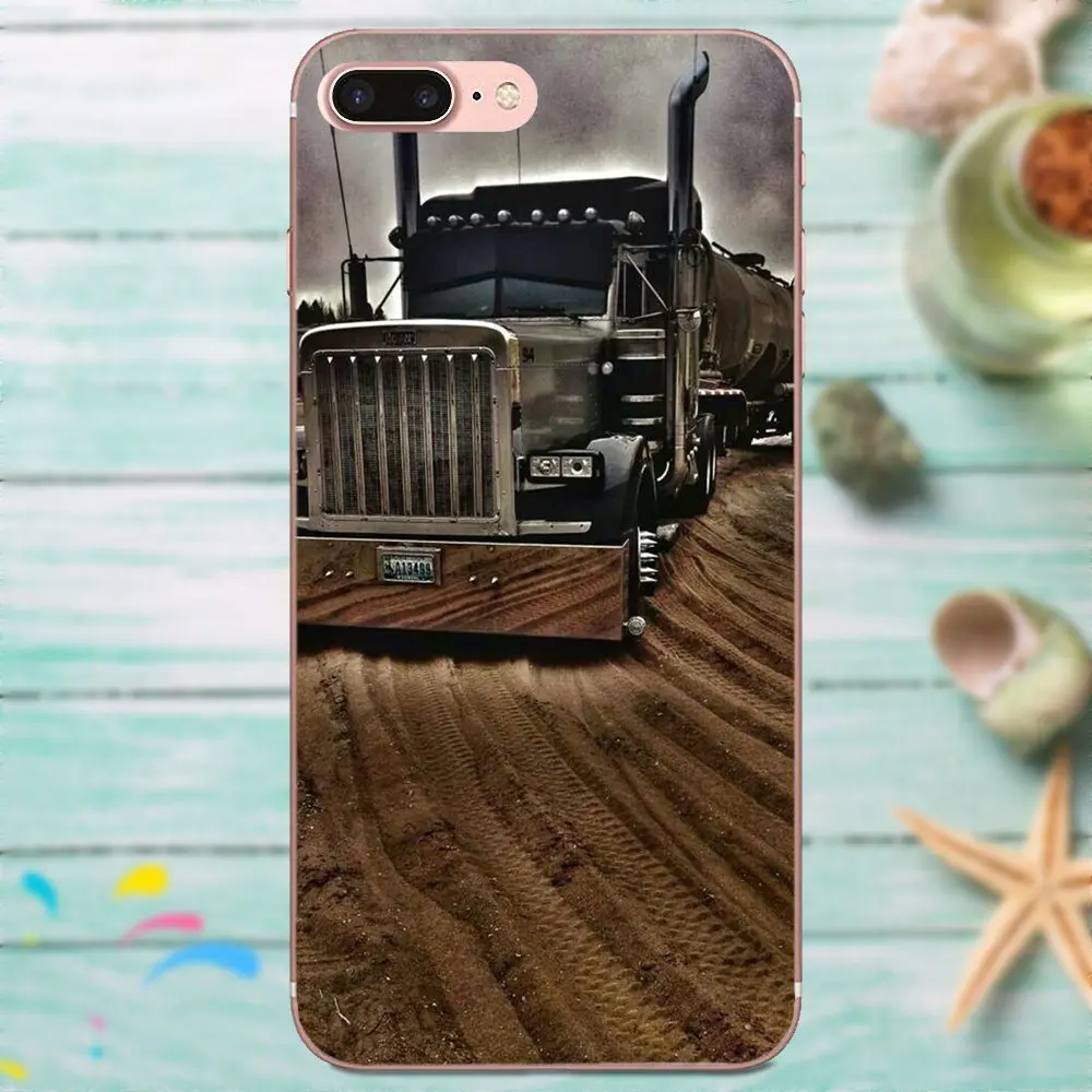 Грузовики peterbilt черная кожа Мягкий силикон TPU прозрачная для телефона Apple iPhone 4 4S 5