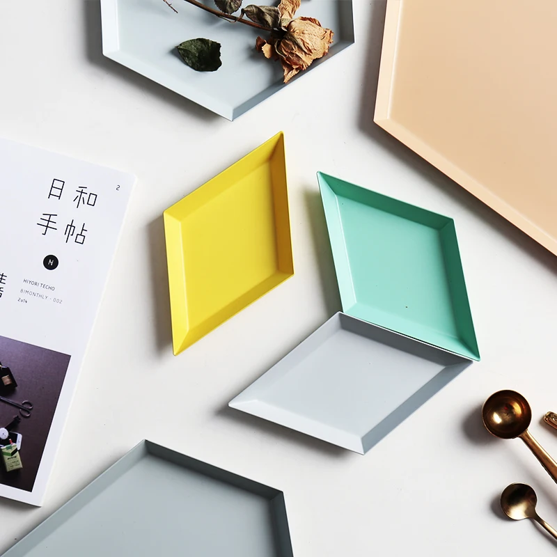 XS размер Красочный многоугольный Настольный комбинированный лоток для хранения