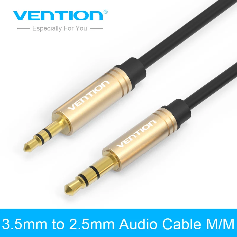 Vention Jack аудио кабель 2 5 мм до 3 позолоченный стерео Aux 1 м для iPhone 7 MP3/4 автомобильный