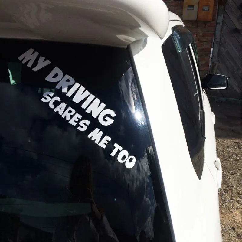 MY DRIVING пугает меня автомобильные Стикеры виниловые Предупреждение ющие знаки для
