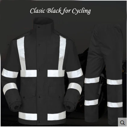 Дождевик с капюшоном для мужчин и женщин мотоциклетные штаны непромокаемые