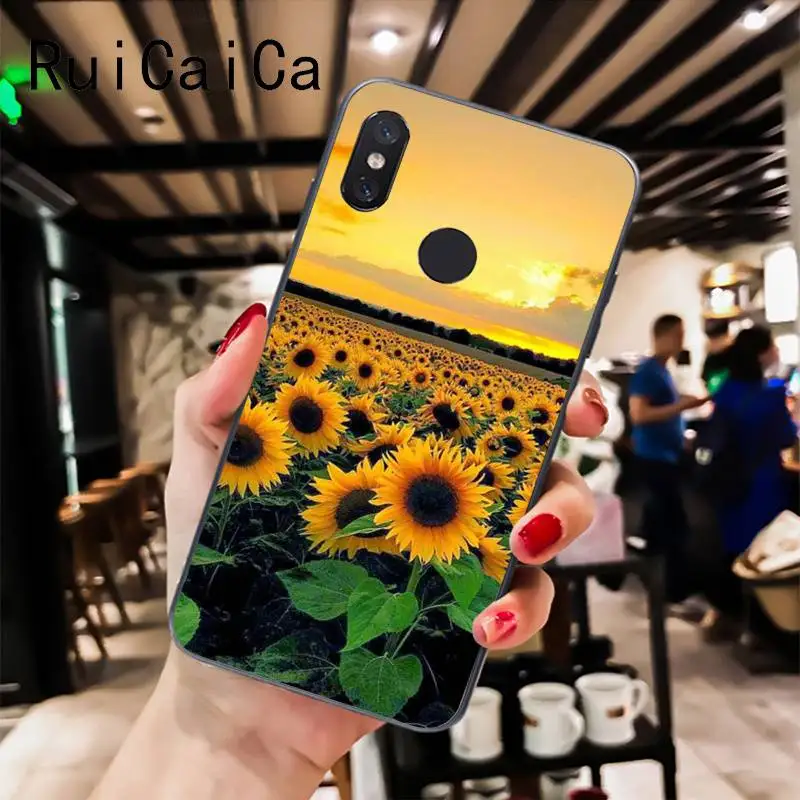 Высококачественный чехол для телефона с изображением подсолнуха пиона Xiaomi Mi 6 Mix2