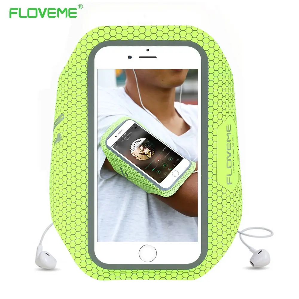 FLOVEME Phone Sport Arm band For iPhone 7 6 6S Case Plus Universal Smart Touch Cloth Running Jogging Bag |