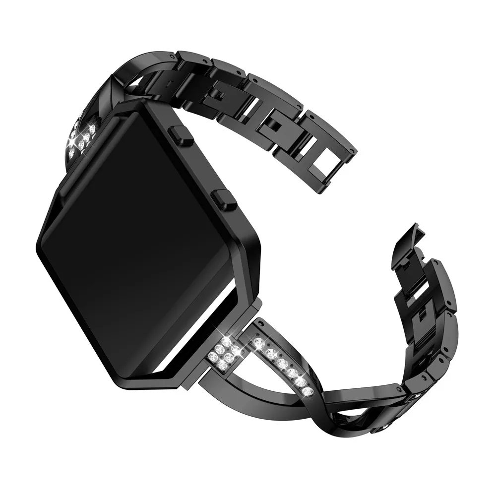 Хрустальный металлический ремешок для часов Fitbit Blaze новинка высокое качество