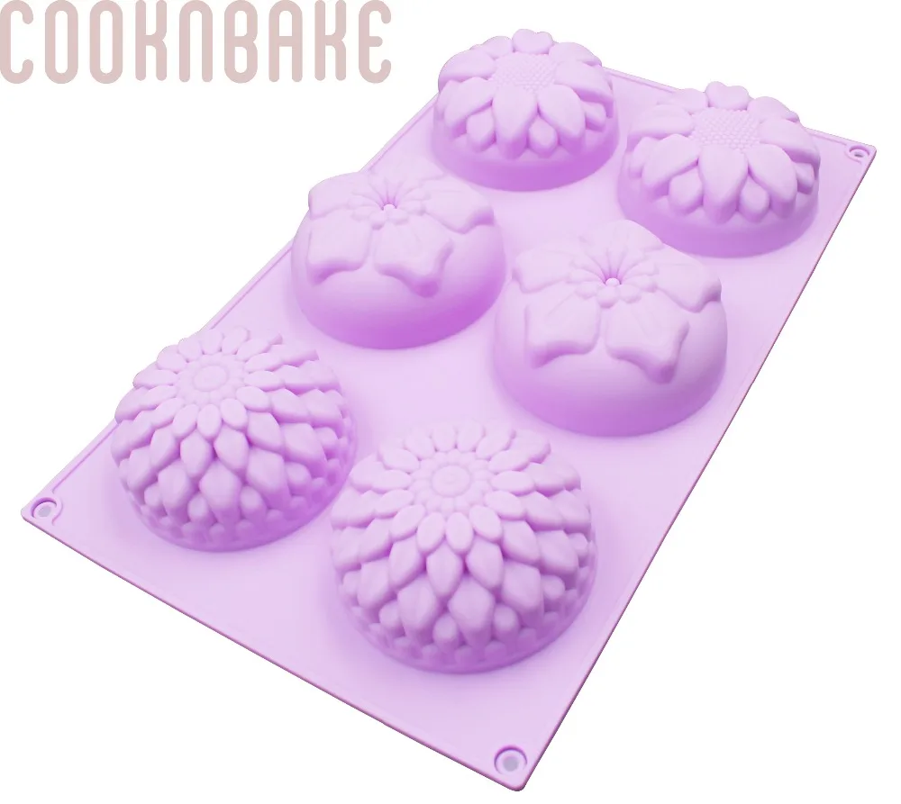 COOKNBAKE DIY три вида цветов Силиконовые мыло в виде пчелиных сот форма для желе CDSM-639