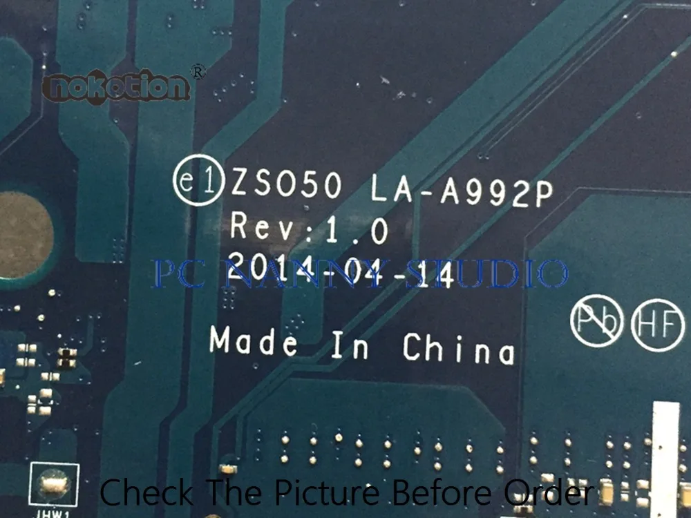 PCNANNY 780127 001 для HP Pavilion 15 R материнская плата ноутбука ZS050 LA A992P i3 4030U 820M 2GB DDR3L