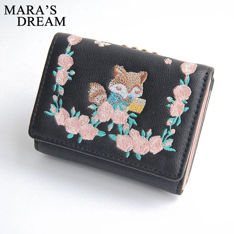Женские мини кошельки Mara's Dream для денег с вышивкой милые женские высокого