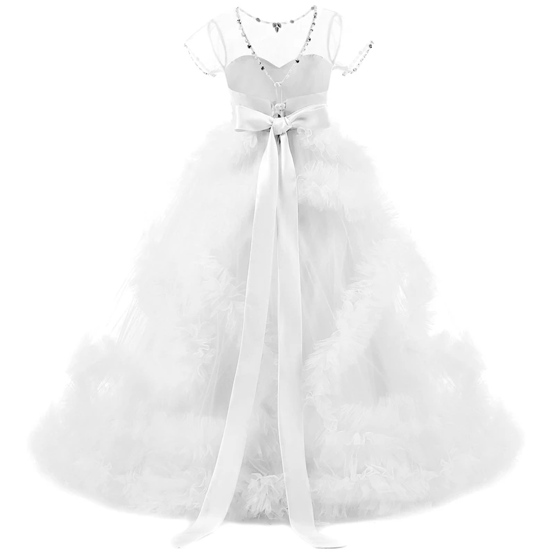 Винтажное платье подружки невесты для детей бальное платье-пачка с бусинами и