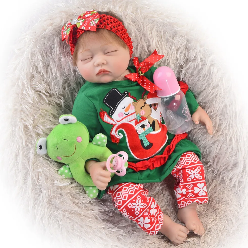 

55cm soft Body Silicone Reborn Baby Doll Toys 22inch Simulation baby doll bebes reborn bonecas child gift toys