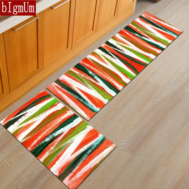 

Large Size Bath Mat For the Kitchen Living Rom Jacquard/Geometric Carpet Super Absorbent Non-slip Bedroom Area Carpet Door Mats