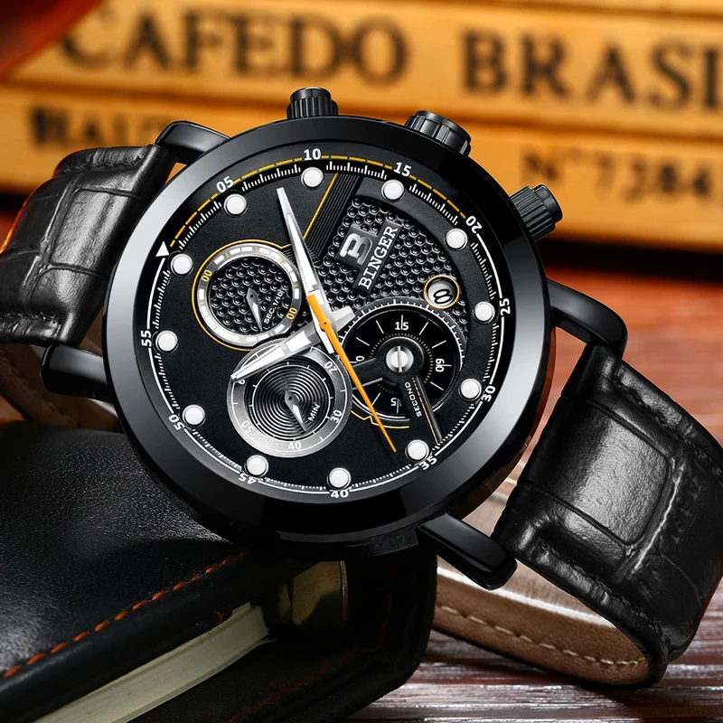 Часы мужские кварцевые с хронографом швейцарские брендовые Роскошные