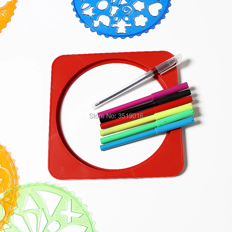 DIY spirographic шаблоны для рисования игрушки с фиксированной доской инструменты