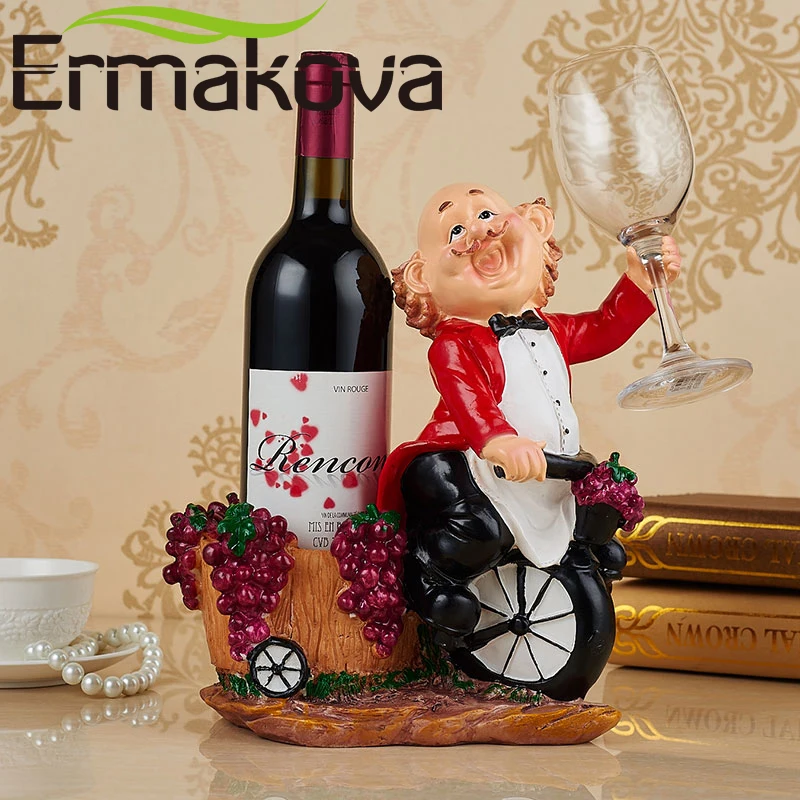 ERMAKOVA смола шеф повара стойка для вина/подставка держатель бутылки вина домашнее