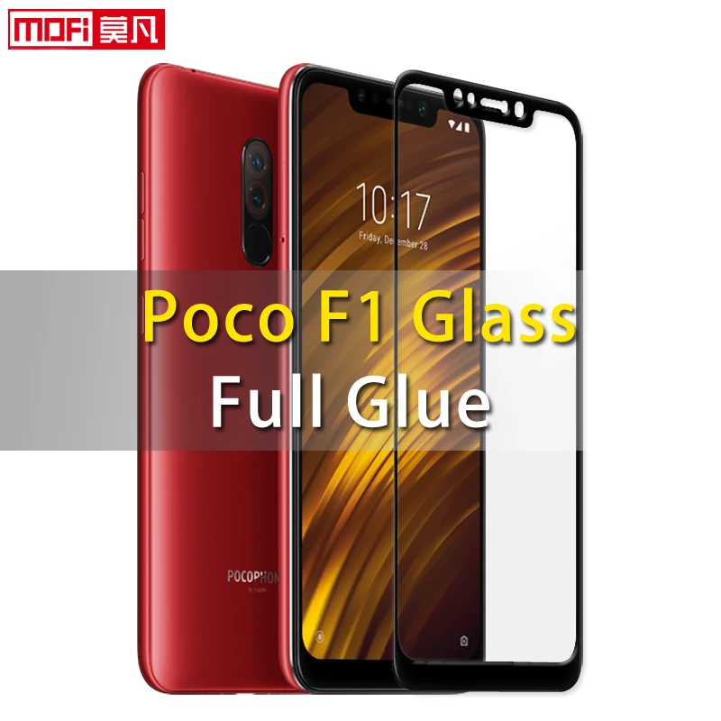 Защита экрана для xiaomi poco f1 закаленное стекло полное покрытие F1 2.5D HD mofi ультра