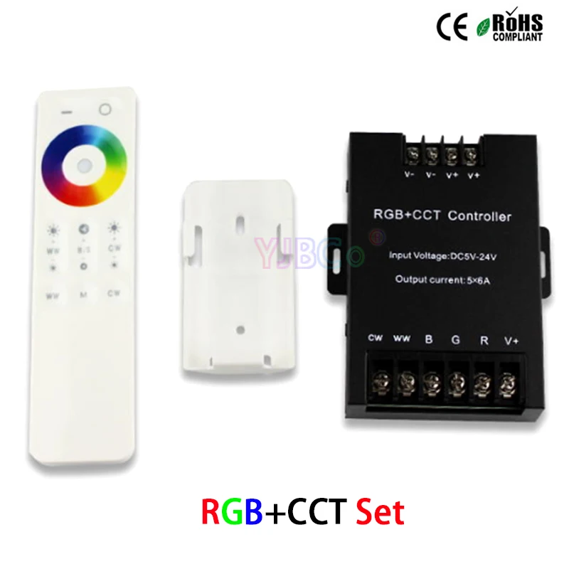 2 4G RF RGB + CCT светодиодный контроллер и беспроводной сенсорный пульт