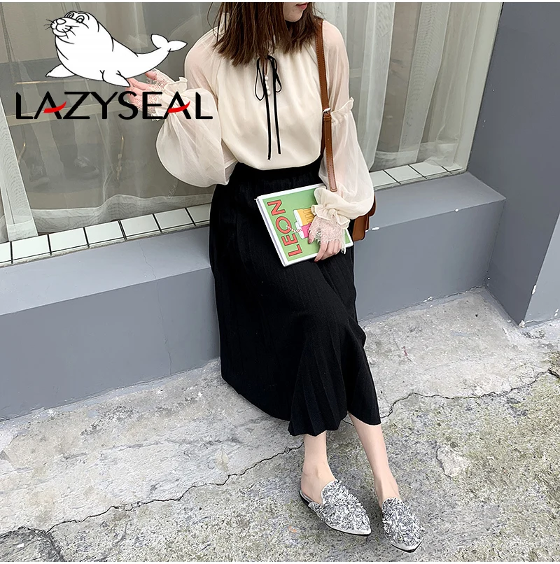 LazySeal/женские тапочки с острым носком; шлепанцы с кристаллами; женские роскошные Тапочки; женские шлепанцы; женская обувь для улицы; женские шлепанцы