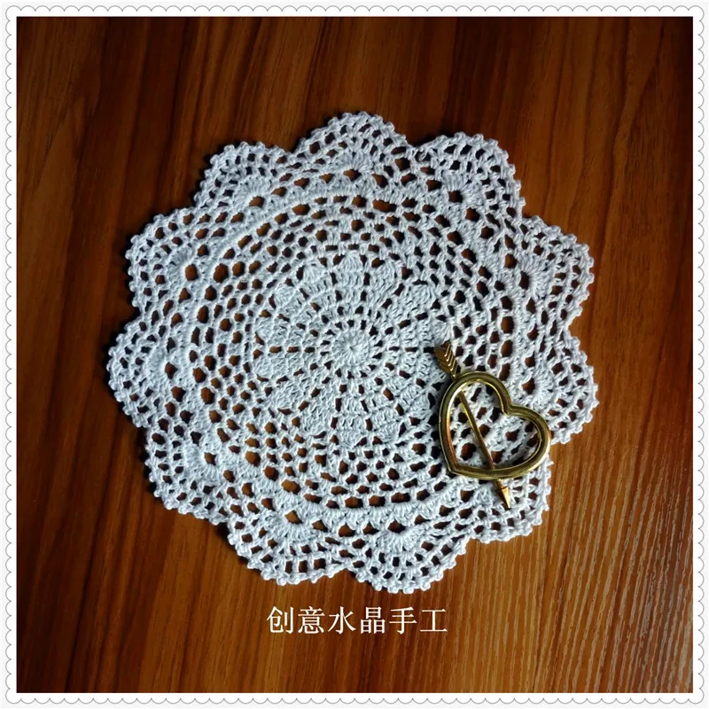 Круглый нескользящий коврик для напитков из натурального хлопка столовый стол в