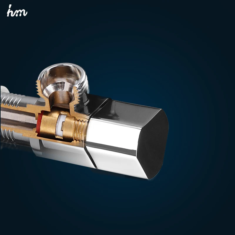 Hm аксессуары для ванной комнаты угловой клапан латунный треугольная