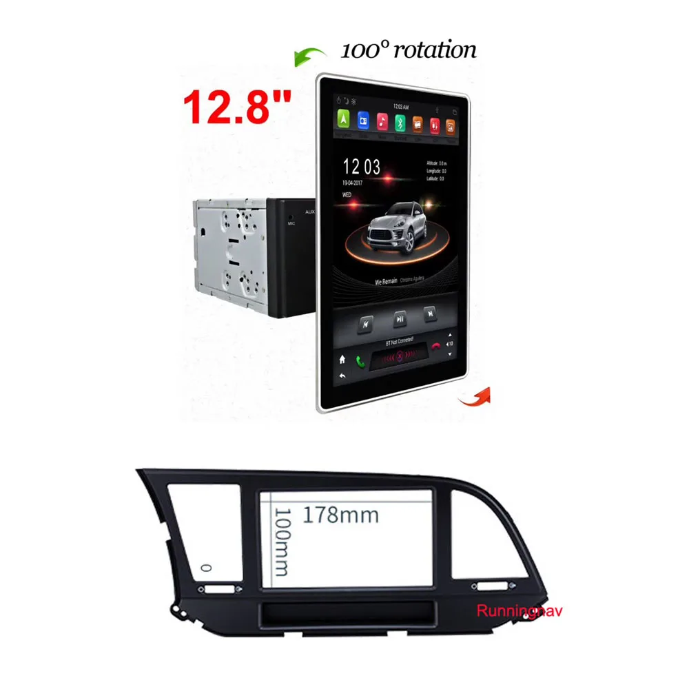 12 8 &quotPX6 Tesla Тип Android 1 gps автомобильный dvd плеер с двумя цифровыми входами для hyundai
