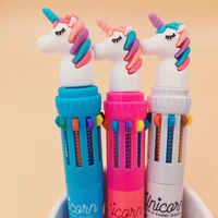 kawaii dream unicorn silicone head ballpen 10 colors chunky ballpoint pen school office supply gift stationery papelaria escolar