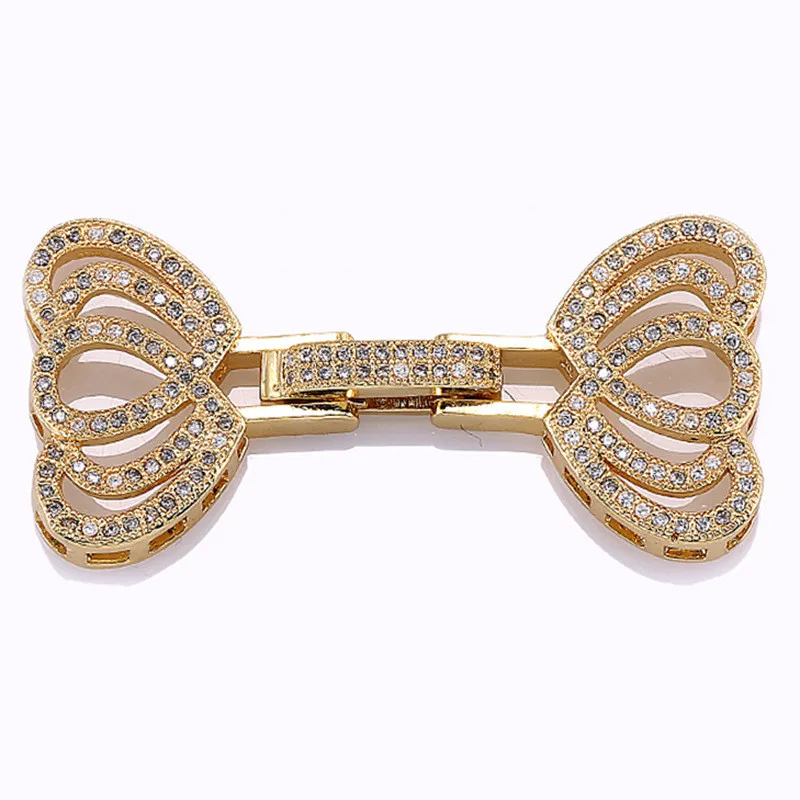 Распродажа ювелирных изделий Bijoux Циркон 4 Сердце Подвески застежка для браслета