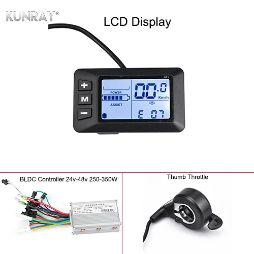24-48V 250W THTOTTLE KUNRAY EBike Controller 48V LCD E Bike Display Speed Controller For Brushless Motors 24V 36V 350W Bicycle Conversion Kits ODO TM - Цвет: 24-48V 250W THTOTTLE