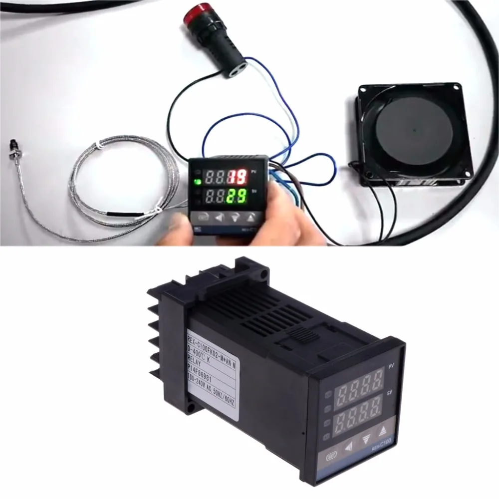 PID цифровой регулятор температуры REX-C100(M) от 0 до 400 градусов Цельсия K Тип Реле Выход тестовые инструменты