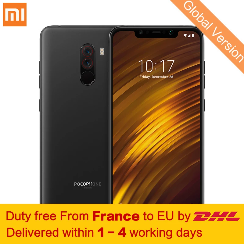 Глобальная версия Xiaomi POCOPHONE F1 6 GB 64 мобильный телефон Snapdragon 845 Octa Core 18 &quot2246x1080 FHD AI