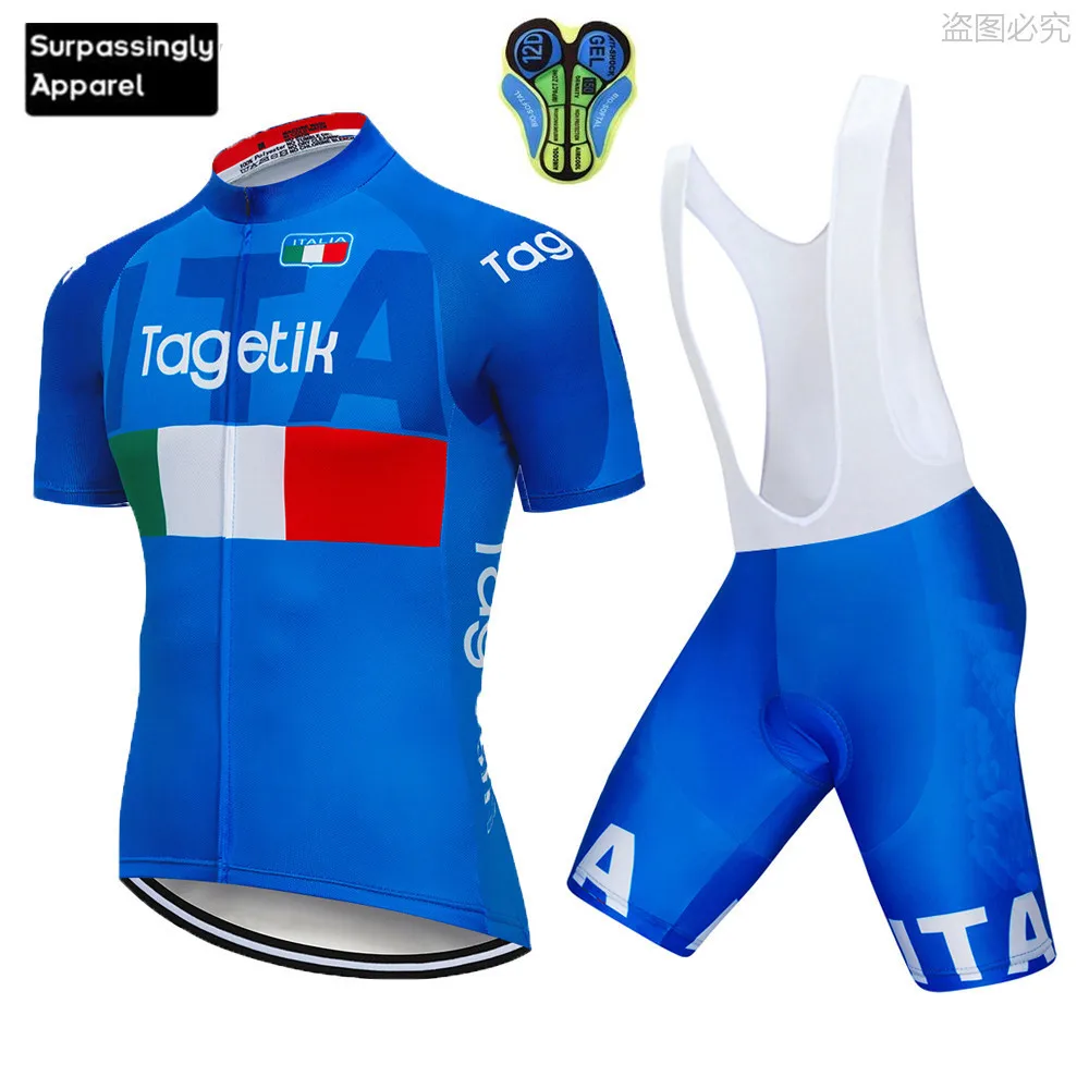 Комплект из джерси и шортов для велоспорта синего цвета|Велосипедные комплекты| |