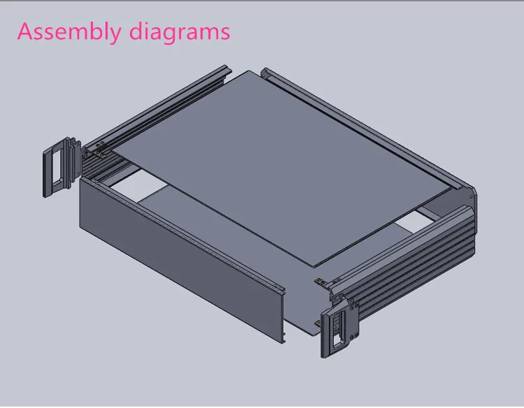 

DIY amplifier case 445*89*300mm 2U aluminum amplifier chassis / Instruments Chassis / AMP Enclosure /amplifier case / DIY box