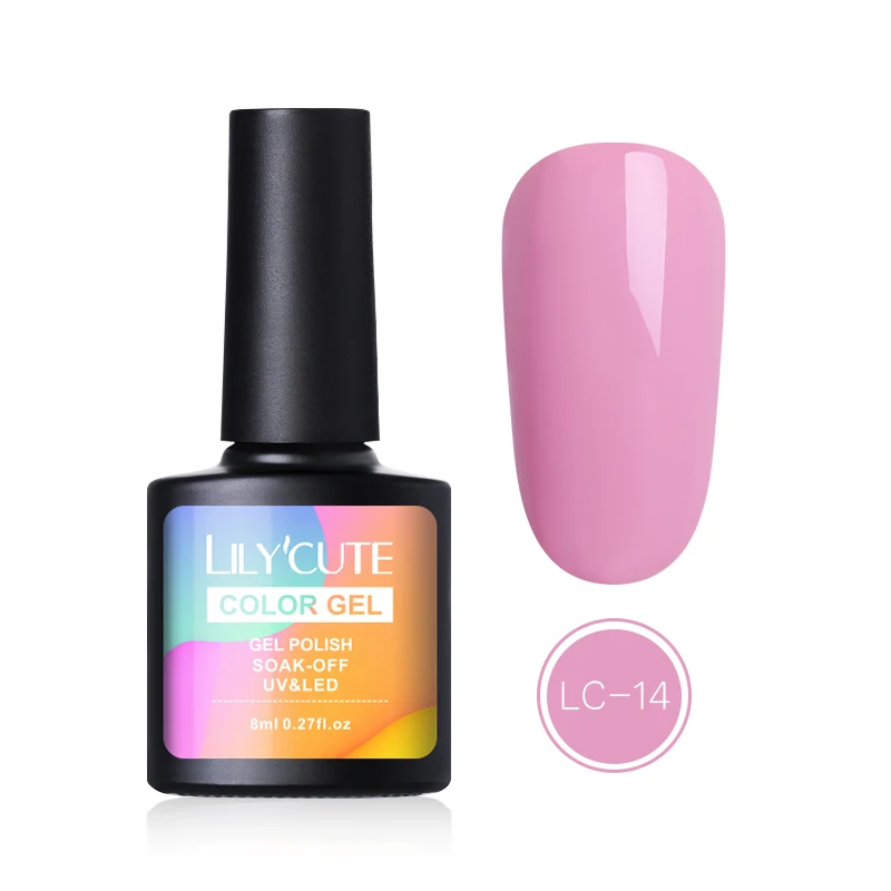 LC14 LILYCUTE 8 мл Хэллоуин УФ-гель для ногтей чистый цвет ногтей гель лак светодиодный Полупостоянный гель лак праймер для ногтей гель - Цвет: LC14