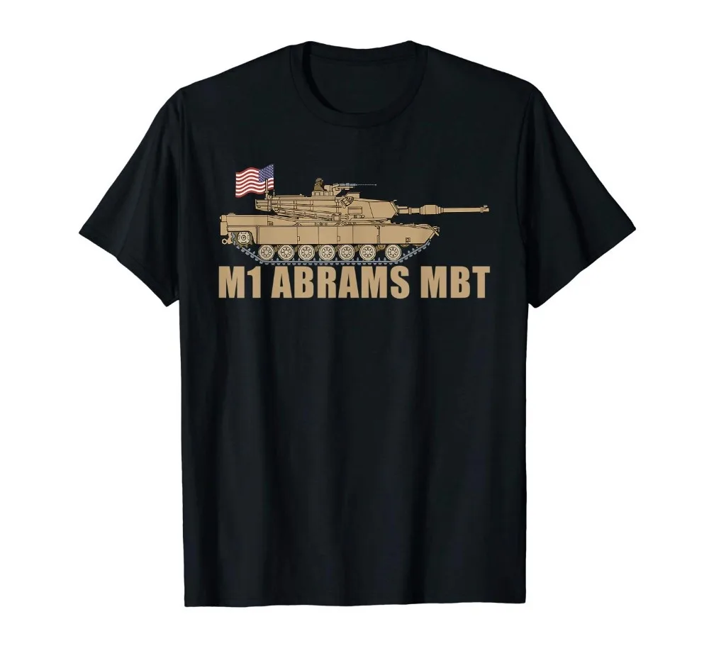 

M1 Abrams Tank T Shirt Gift Patriotic Us Flag Army Shirt 2019 New 100% Cotton Top Quality Funny O Neck Slim Cartoon T Shirts