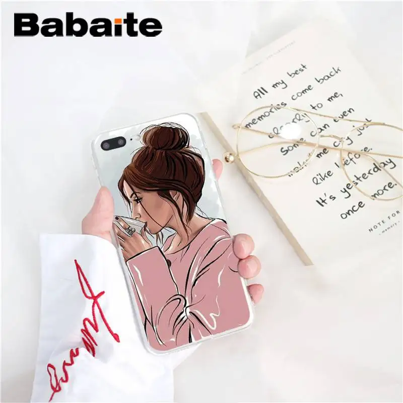 A16 Babaite Модный мягкий чехол для телефона для девочек, для отдыха, шоппинга, для iPhone X, XS, MAX, 6, 6 S, 7, 7 plus, 8, 8 Plus, 5, 5S, XR, 10, 11, 11pro, 11promax - Цвет: A16