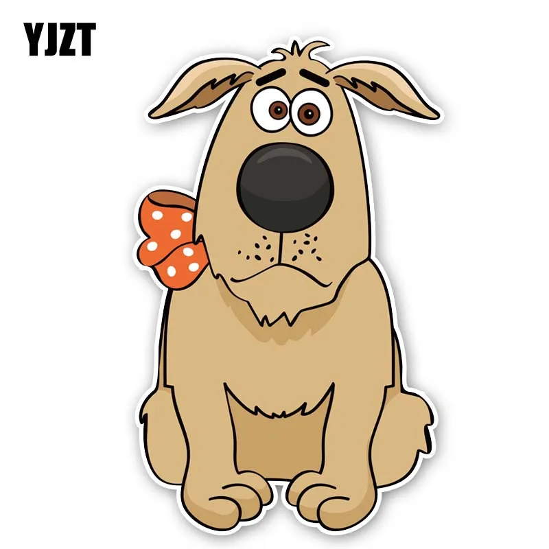 

YJZT 8.9CM*14.4CM An Unhappy Puppy Decorate PVC Sticker Car Decal 12-300346