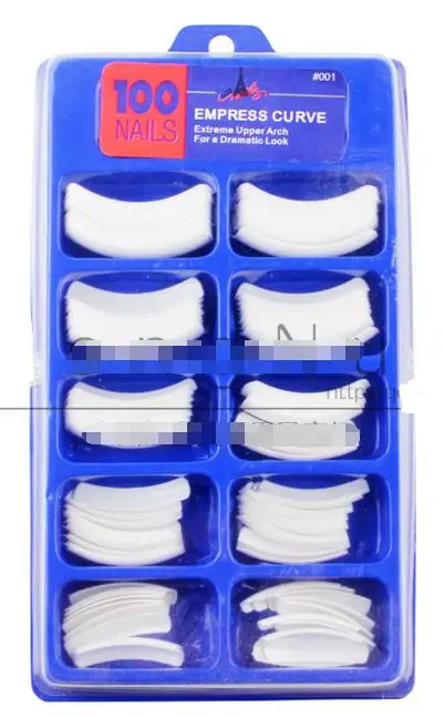 100 шт. салонные накладные ногти из акрила естественного чистого цвета белый