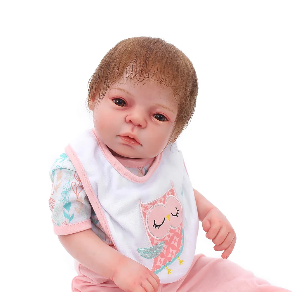 Высокое качество 50 см Кукла Reborn силиконовая полностью виниловая кукла для новорожденных, игрушка для милой девочки 20 '', модная Кукла Reborn для младенцев, одежда для тела, подарки для детей