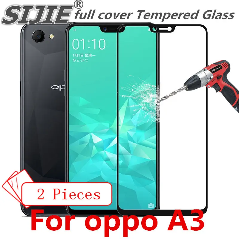 2 шт. полное покрытие закаленное стекло для oppo A3 oppoA3 A 3 защитный чехол телефона на